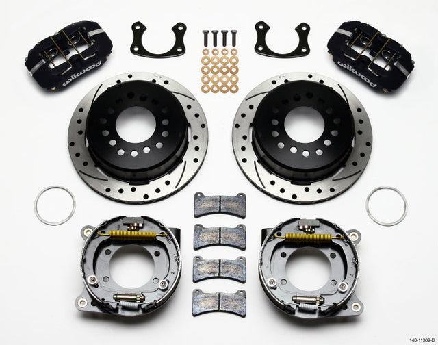 Wilwood Dynapro Low-Profile 11.00in P-Brake Kit Drilled New Big Ford 2.50in Offset Wilwood Big Brake Kits  AXOPROS