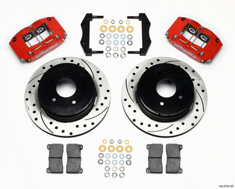 Wilwood Dynapro Radial Rear Kit 12.19in Drilled Red 2004-2006 Pontiac GTO Wilwood Big Brake Kits  AXOPROS