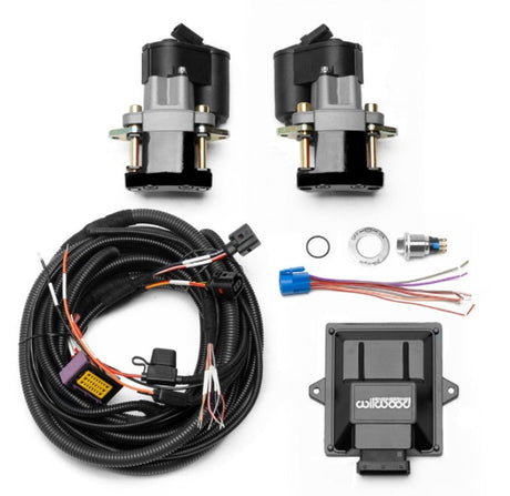 Wilwood Electronic Parking Brake Rear Retrofit Brake Kit - Black Powder Coat Caliper Wilwood Brake Calipers - Perf  AXOPROS