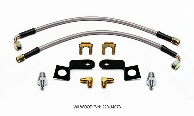 Wilwood Flexline Kit 14in. M10-1.00 90 Deg Wilwood Brake Line Kits  AXOPROS