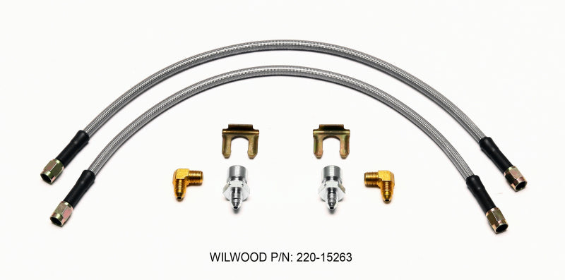 Wilwood Flexline Kit 18inch M10x1.50 IF 1/8-27 NPT 90 Degree Wilwood Brake Line Kits  AXOPROS