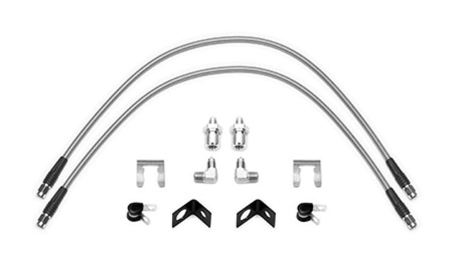 Wilwood Flexline Kit 25 inch 3/8-24 to 90 Degree Wilwood Brake Line Kits  AXOPROS