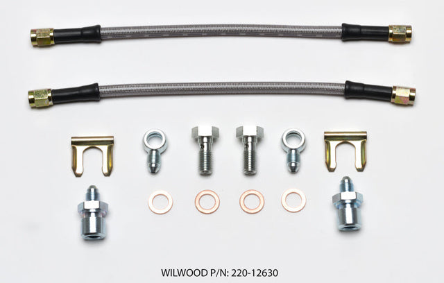 Wilwood Flexline Kit D52 Caliper 10in w/ Banjo 10mm -3/8-24 Chassis Wilwood Brake Line Kits  AXOPROS