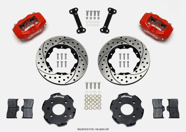 Wilwood Forged Dynalite Front Hat Kit 11.00in Drilled Red Integra/Civic w/Fac.240mm Rtr Wilwood Big Brake Kits  AXOPROS