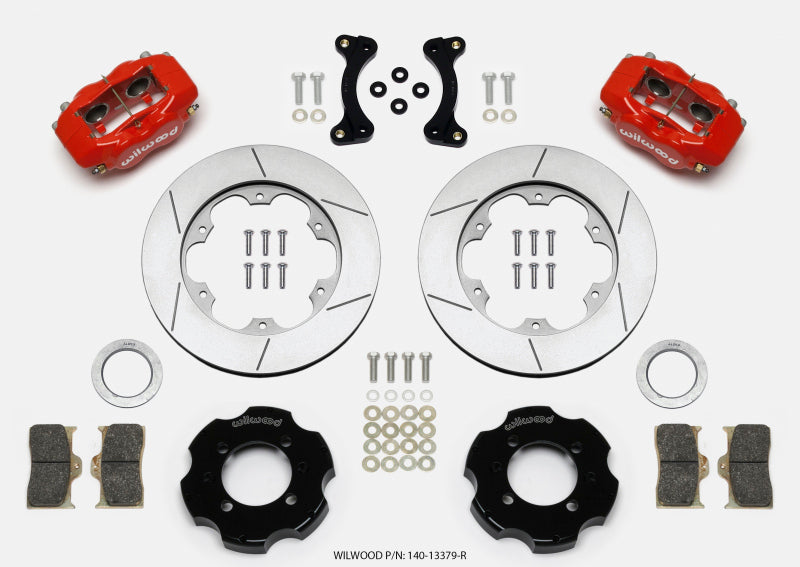 Wilwood Forged Dynalite Front Hat Kit 11.00in GT Rotor Red 95-05 Miata Wilwood Big Brake Kits  AXOPROS