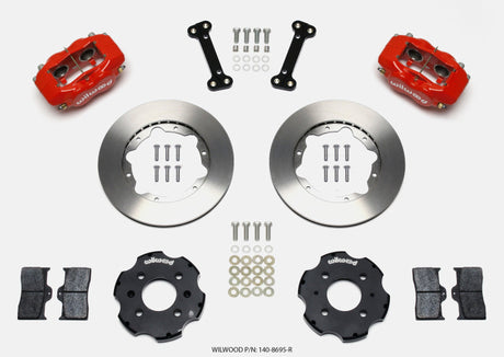 Wilwood Forged Dynalite Front Hat Kit 11.00in Red Integra/Civic w/Fac.240mm Rtr Wilwood Big Brake Kits  AXOPROS