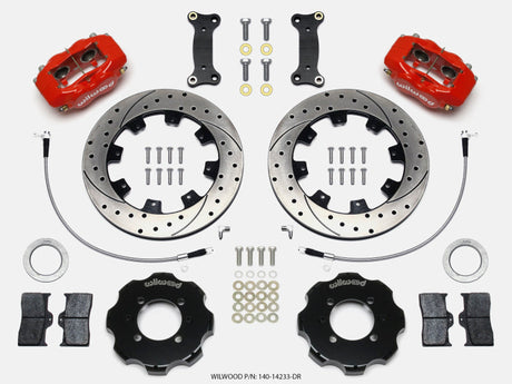 Wilwood Forged Dynalite Front Hat Kit 12.19in Drilled Red 2016-Up Mazda MX5 Miata w/ Lines Wilwood Big Brake Kits  AXOPROS