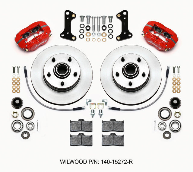 Wilwood Forged Dynalite-M Front Kit 11.00in 1 PC Rotor&Hub Red 67-69 Camaro 64-72 Nova Chevelle Wilwood Big Brake Kits  AXOPROS