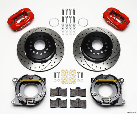 Wilwood Forged Dynalite P/S Park Brake Kit Drill-Red Impala 59-64 / Corvette 57-62 Wilwood Big Brake Kits  AXOPROS