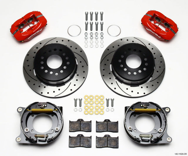 Wilwood Forged Dynalite P/S Park Brake Kit Drill-Red Impala 59-64 / Corvette 57-62 Wilwood Big Brake Kits  AXOPROS