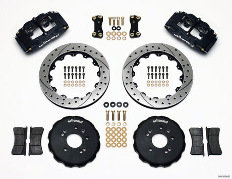 Wilwood FSLI4 Front Hat Kit 13.00in Drilled Nissan 240SX Wilwood Big Brake Kits  AXOPROS