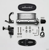 Wilwood HV Tandem M/C Kit w L/H Bracket & Prop Valve - 1 1/8in Bore Wilwood Brake Master Cylinder  AXOPROS