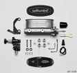 Wilwood HV Tandem M/C Kit w L/H Bracket & Prop Valve - 15/16in Bore-W/Pushrod - Early Mustang Wilwood Brake Master Cylinder  AXOPROS