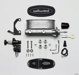 Wilwood HV Tandem M/C Kit w L/H Bracket & Prop Valve - 7/8in Bore-W/Pushrod - Early Mustang Wilwood Brake Master Cylinder  AXOPROS