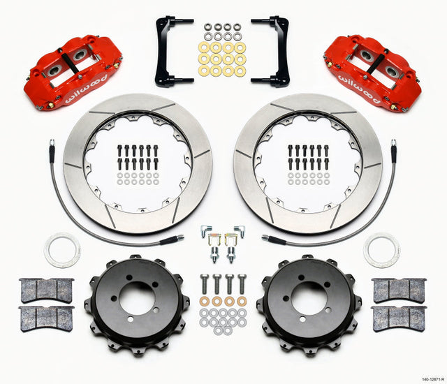 Wilwood Narrow Superlite 4R Rear Kit 12.88in Red 2012-Up Toyota / Scion FRS w/Lines Wilwood Big Brake Kits  AXOPROS