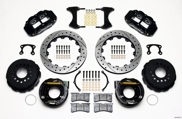 Wilwood Narrow Superlite 4R Rear P-Brk Kit 12.88in Drilled Big Ford New Style 2.50in Offset Wilwood Big Brake Kits  AXOPROS