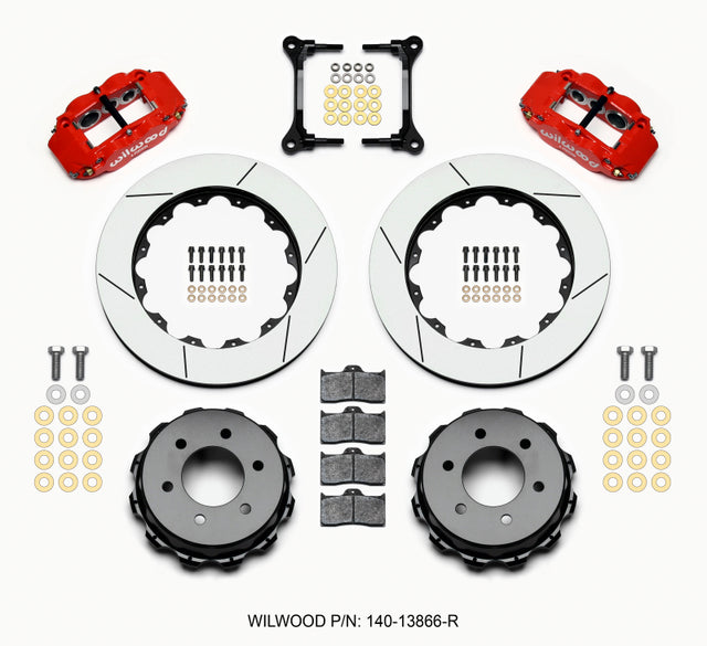 Wilwood Narrow Superlite 4R RearTruck Kit 14.25in Red 2012-Up Ford F150 (6 lug) Wilwood Big Brake Kits  AXOPROS