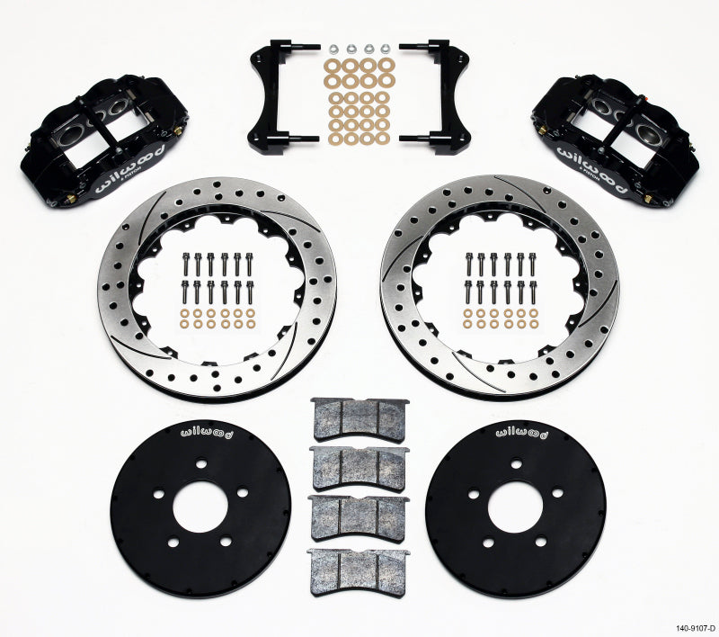 Wilwood Narrow Superlite 6R Front Hat Kit 12.88in Drilled 1994-2004 Mustang Wilwood Big Brake Kits  AXOPROS