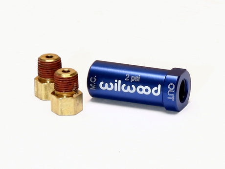 Wilwood Residual Pressure Valve - New Style w/ Fittings - 2# / Blue Wilwood Brake Hardware  AXOPROS