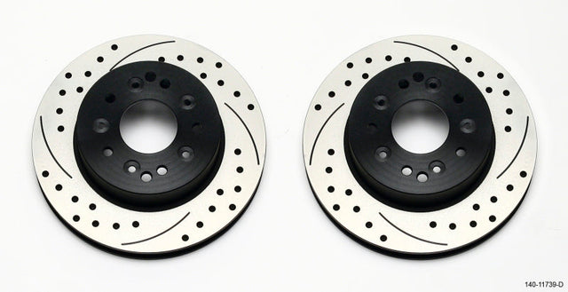 Wilwood Rotor Kit Rear-Drilled 65-82 Corvette C2/C3 (1Pc Rotors) Wilwood Brake Rotors - 2 Piece  AXOPROS