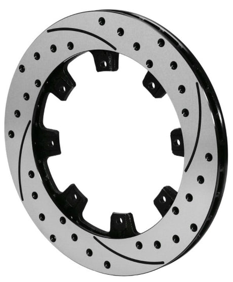 Wilwood Rotor-UL32 Iron LH-SRP BLK Drl 12.19 x .810 - 8 on 7.00in Wilwood Brake Rotors - 2 Piece  AXOPROS