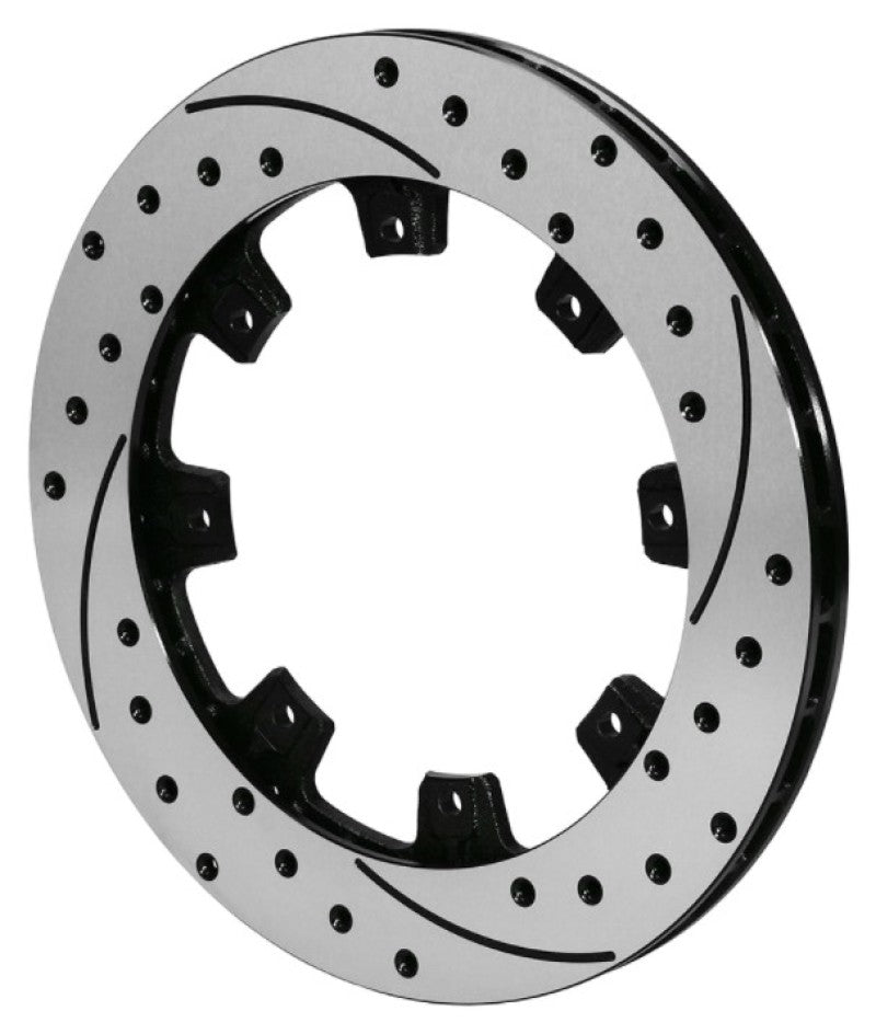 Wilwood Rotor-UL32 Iron RH-SRP BLK Drl 12.19 x .810 - 8 on 7.00in Wilwood Brake Rotors - 2 Piece  AXOPROS