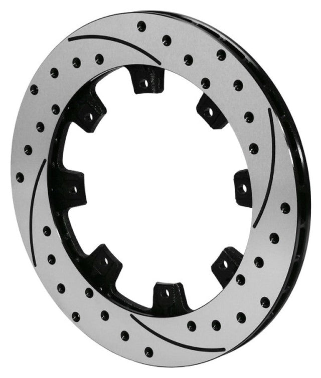 Wilwood Rotor-UL32 Iron RH-SRP BLK Drl 12.19 x .810 - 8 on 7.00in Wilwood Brake Rotors - 2 Piece  AXOPROS