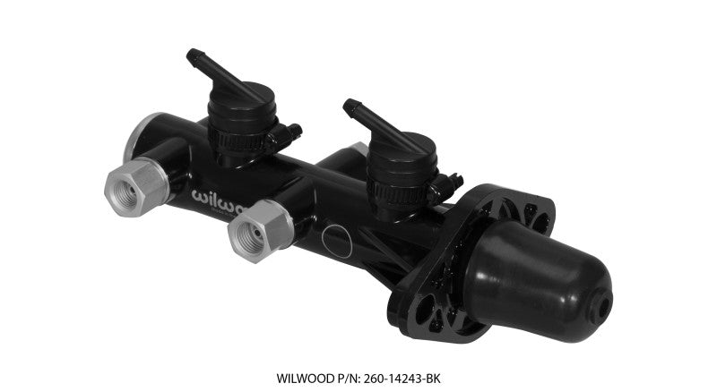 Wilwood Tandem Remote Master Cylinder - 1in Bore Black Wilwood Brake Master Cylinder  AXOPROS