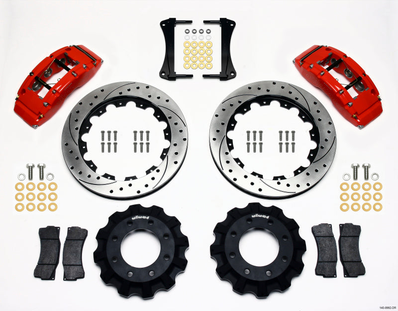 Wilwood TC6R Front Kit 16.00in Drilled Red 1999-2014 GM Truck/SUV 1500 Wilwood Big Brake Kits  AXOPROS