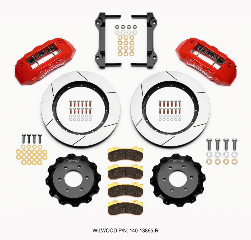 Wilwood TX6R Front Kit 15.50in Red 2010-Up Ford F150 (6 lug) Wilwood Big Brake Kits  AXOPROS