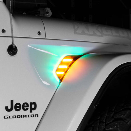XK Glow XKchrome JEEP Air Vent Light Light RGB + Amber Turn Signal & Running XKGLOW Light Accessories and Wiring  AXOPROS