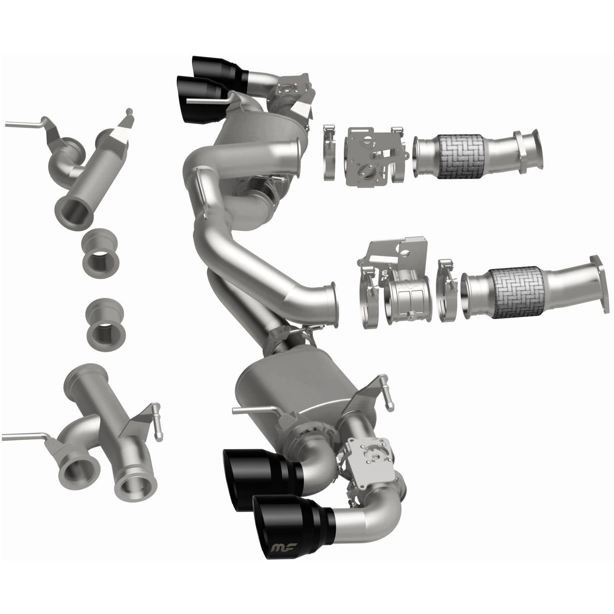 XMOD Series Black Chrome Cat-Back System MagnaFlow Exhaust Products Exhaust System Kit  AXOPROS