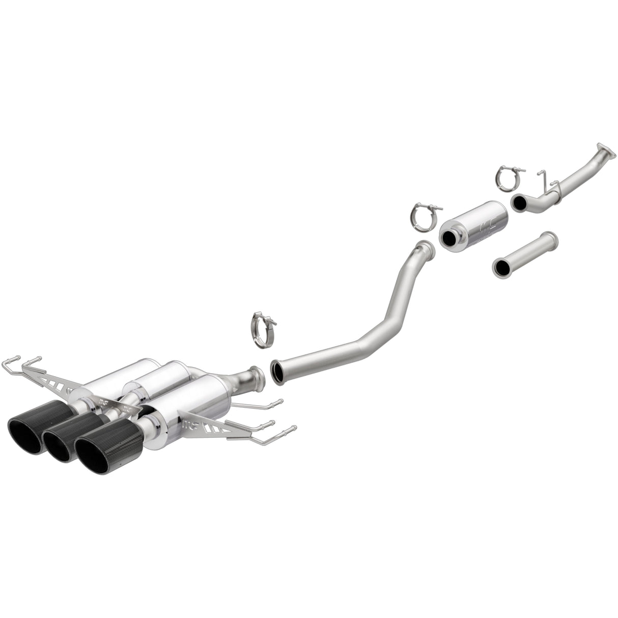 XMOD Series Carbon Fiber Tips Cat-Back System MagnaFlow Exhaust Products Exhaust System Kit  AXOPROS