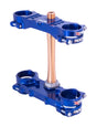 XTrig 2024 Yamaha YZ250F/ 23+ YZ450F ROCS Tech Triple Clamp 22 mm. Offset M12 - Blue XTrig Clamps  AXOPROS