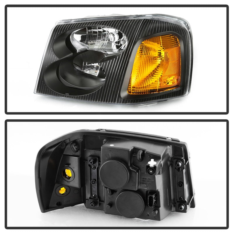 xTune 02-09 GMC Envoy OEM Style Headlights - Black (HD-JH-GEN02-AM-BK) SPYDER Headlights  AXOPROS