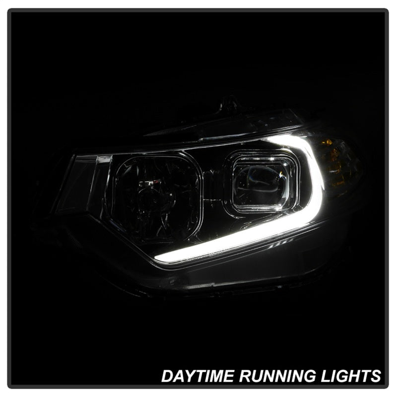 xTune 09-14 Acura TSX Projector Headlights - Light Bar DRL - Chrome (PRO-JH-ATSX09-LB-C) SPYDER Headlights  AXOPROS