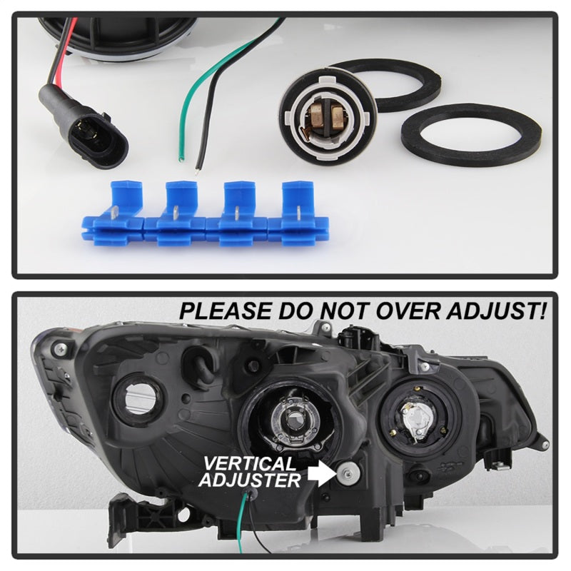 xTune 09-14 Acura TSX Projector Headlights - Light Bar DRL - Chrome (PRO-JH-ATSX09-LB-C) SPYDER Headlights  AXOPROS