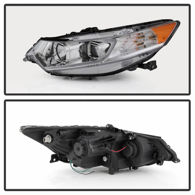 xTune 09-14 Acura TSX Projector Headlights - Light Bar DRL - Chrome (PRO-JH-ATSX09-LB-C) SPYDER Headlights  AXOPROS