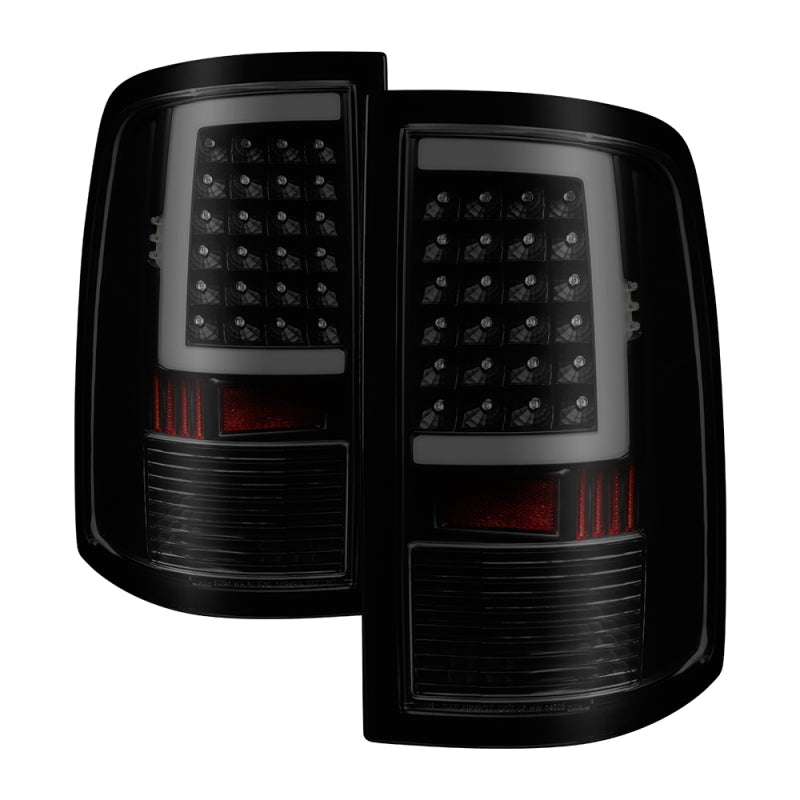 xTune 09-18 Dodge Ram 1500 LED Tail Lights - Black Smoke (ALT-ON-DR09-LBLED-BSM) SPYDER Tail Lights  AXOPROS