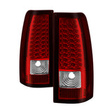 Xtune Chevy Silverado 1500/2500/3500 03-06 LED Tail Lights Red Clear ALT-ON-CS03-LED-RC SPYDER Tail Lights  AXOPROS