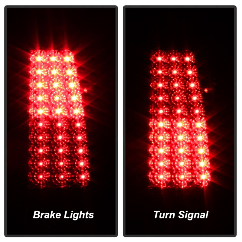 Xtune Chevy Silverado 1500/2500/3500 99-02 LED Tail Lights Red Clear ALT-ON-CS99-LED-RC SPYDER Tail Lights  AXOPROS