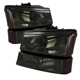 Xtune Chevy Silverado 2500HD 03-06 Crystal Headlights w/ Amber Lights Smoke HD-JH-CSIL03-AM-SM-SET SPYDER Headlights  AXOPROS