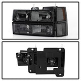 Xtune Chevy Suburban 94-98 Headlights w/ Corner & Parking Lights 8pcs Smoked HD-JH-CCK88-AM-SM-SET SPYDER Headlights  AXOPROS