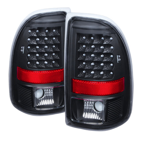Xtune Dodge Dakota 97-04 LED Tail Lights Black ALT-JH-DDAK97-LED-BK SPYDER Tail Lights  AXOPROS