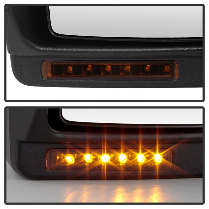 Xtune Ford F150 07-14 Power Heated Amber LED Signal Telescoping Mirror Left MIR-FF15007S-PWH-AM-L SPYDER Side Mirrors  AXOPROS