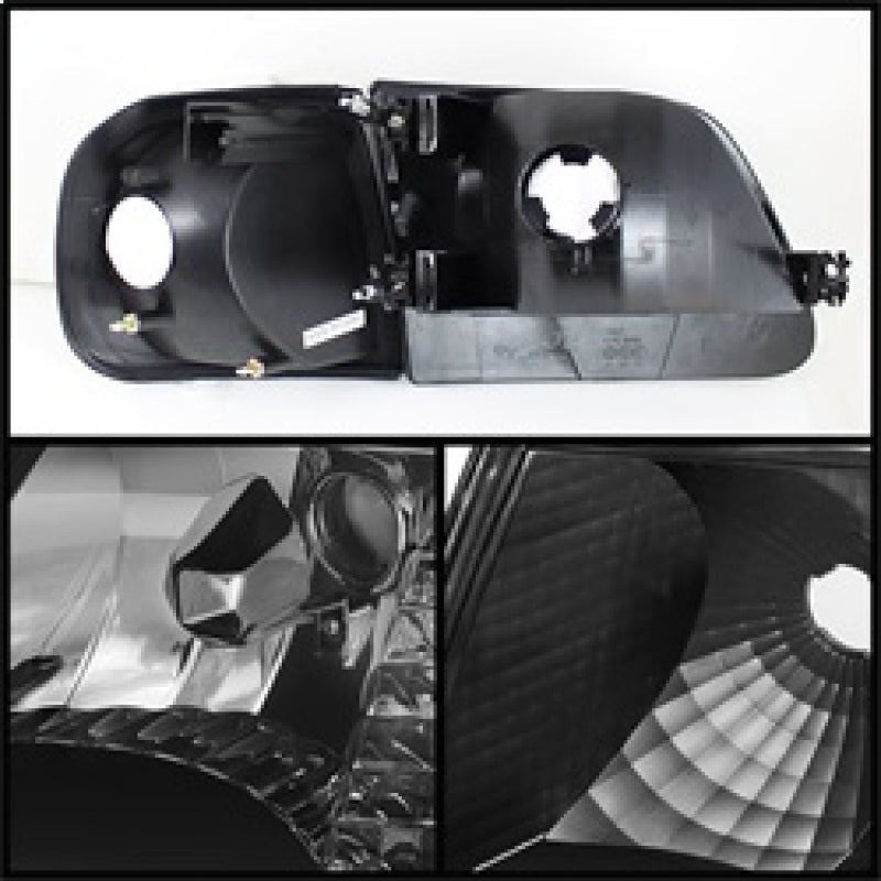 Xtune Ford F150 97-03 / Expedition 97-02 Crystal Headlights w/Corner Black HD-JH-FF15097-SET-AM-BK SPYDER Headlights  AXOPROS