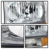 Xtune Ford F250/350/450 Superduty 99-04 Crystal Headlights w/ Bumper Lights HD-JH-FF25099-AM-C SPYDER Headlights  AXOPROS