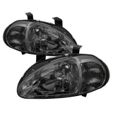 Xtune Honda Del Sol 93-97 1Pc Crystal Headlights Smoke HD-ON-HDEL93-1P-SM SPYDER Headlights  AXOPROS