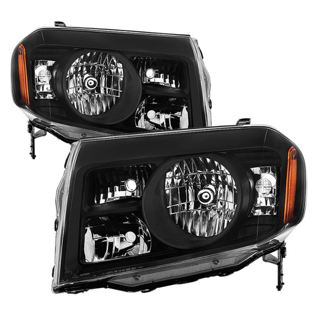 xTune Honda Pilot 2009-2011 OEM Style Headlights - Black HD-JH-HPIL09-AM-BK SPYDER Headlights  AXOPROS