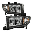 Xtune Honda Ridgeline 06-13 Crystal Headlights Black HD-JH-HRID06-AM-BK SPYDER Headlights  AXOPROS
